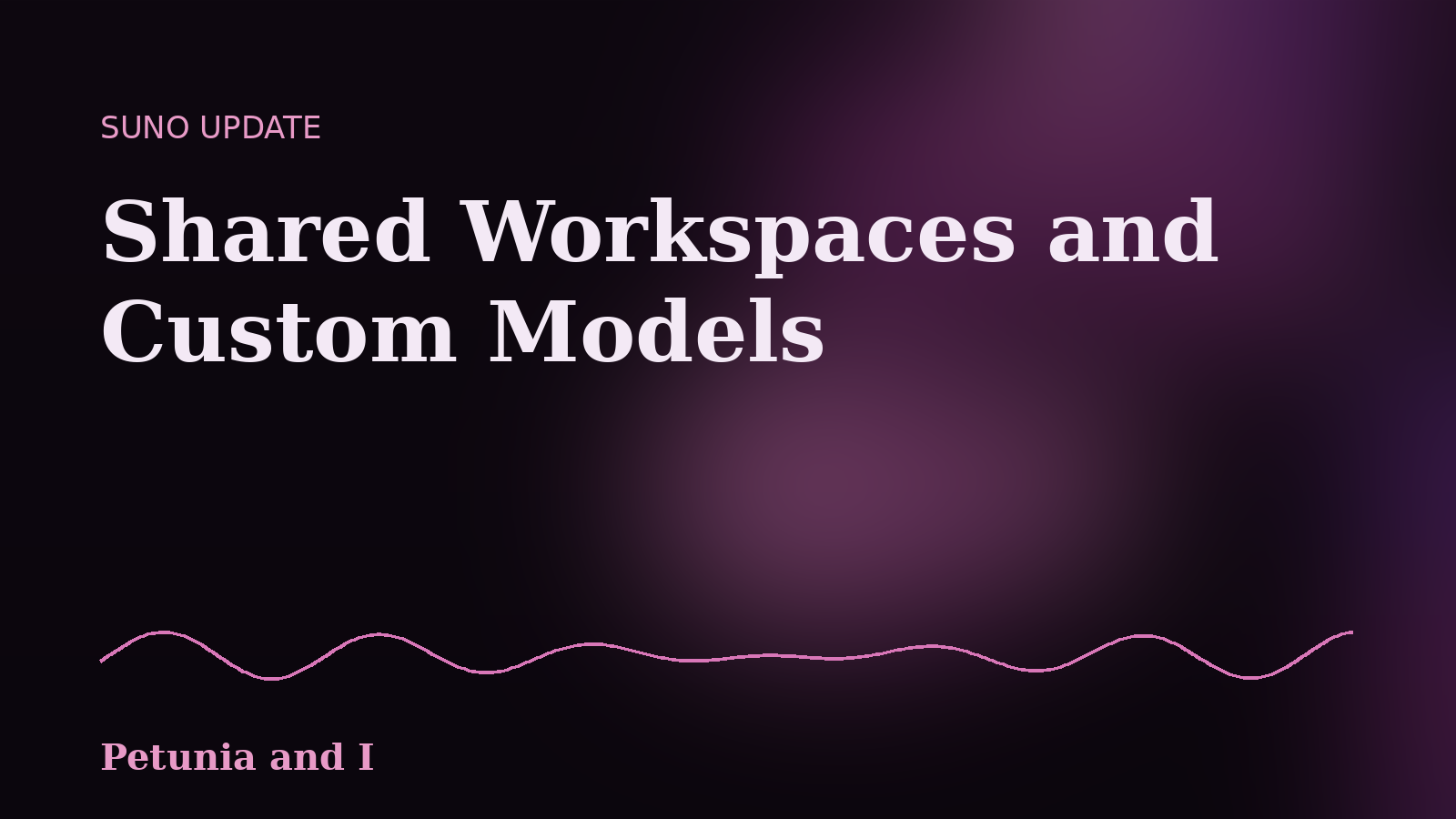 Suno Shared Workspaces and Shareable Custom Models cover art