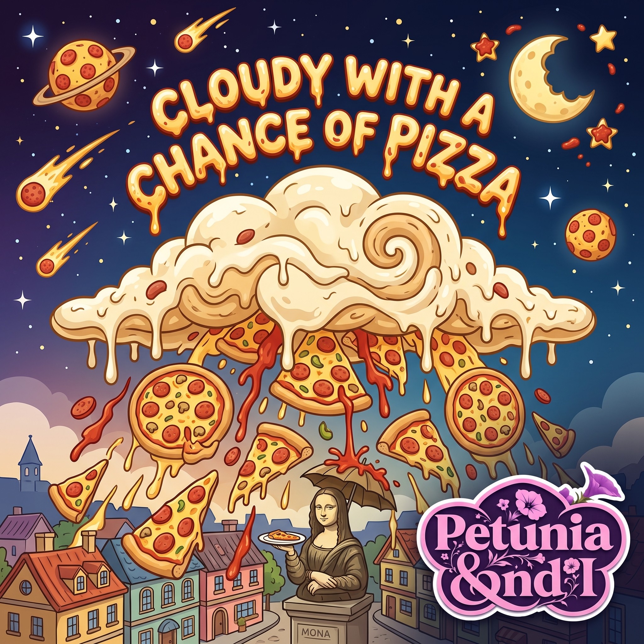 Introducing "Cloudy with a Chance of Pizza" cover art