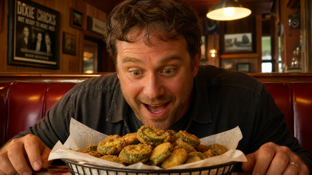 A patron's anticipation before the first bite