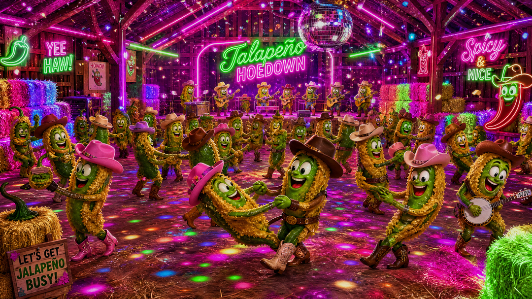 Neon barn hoedown